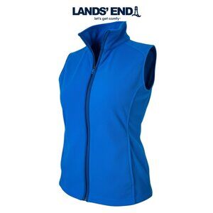 Lands' End Women's Fleece Vest Size LP 14/16 Blue